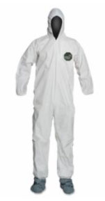 DuPont ProShield® 50 Hooded Coveralls w/Attached Boots and Elastic Wrists, White - WS Supply Store