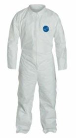 DuPont Tyvek® 400 Collared Coveralls w/Open Wrists/Ankles, Serged Seams, White, Large Vend Pack - WS Supply Store